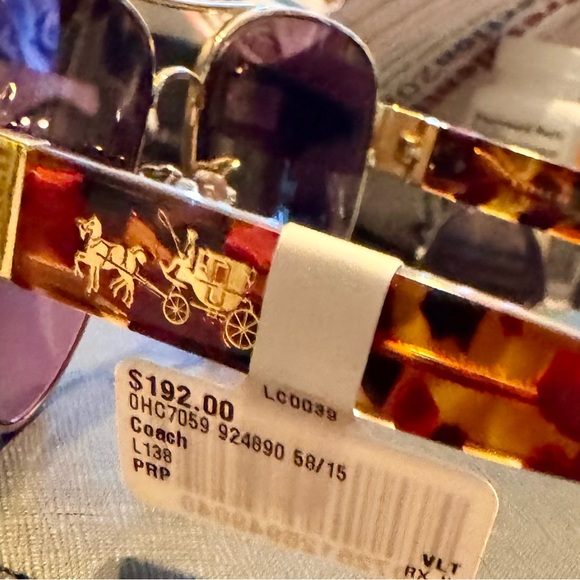 NWT Coach Aviator and Gold/Tortoise Sunglasses - Picture 6 of 6